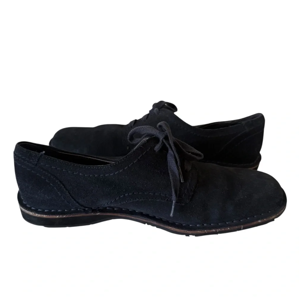 John Varvatos Suede Blue Oxford Derby Shoes Lace Up SZ 9.5 M